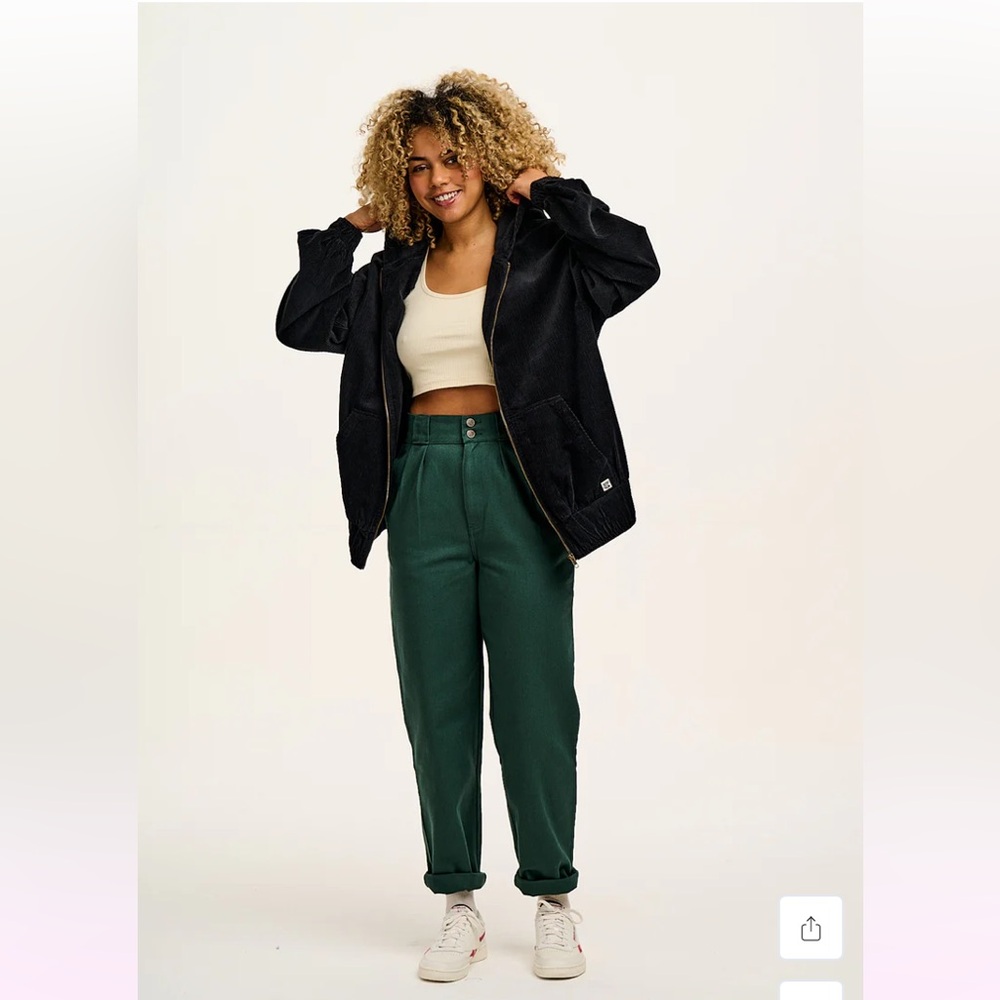Addison Cotton Jeans in Posy Green - Picture 5 of 8